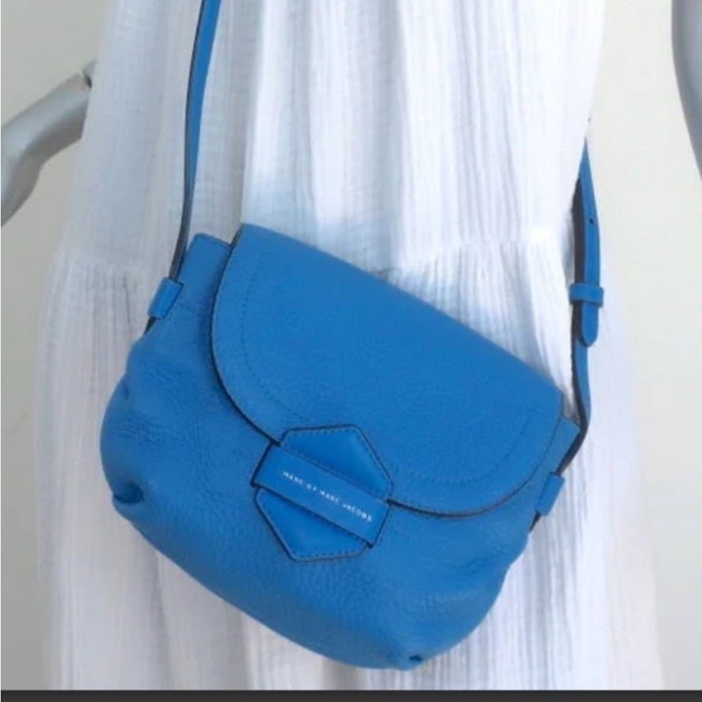 MARC By Marc Jacobs “Half Pipe Annabel” Crossbody  Bag -  Blue Grained Leather